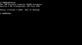 Скриншот программы Microsoft Macro Assembler