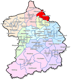 Lage von Katernberg im Stadtbezirk VI Katernberg/Schonnebeck/ Stoppenberg