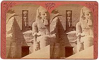 Abu simbel, stereofotografie