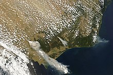 7 февраля Victoria Bushfires - MODIS Aqua.jpg