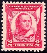 General Casimir Pulaski, 1931, timbre de 2 cents