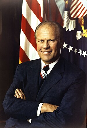 Gerald Ford, official Presidential photo. Fran...