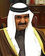 Hamad ben Khalifa Al Thani porte une ghutra.