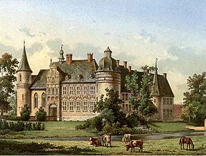 Kasteel Assen (prent van omstreeks 1860)