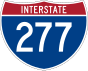 Interstate 277 marker