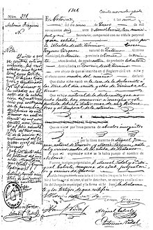 Inscrición de nacemento do Rexistro civil de Cotobade, 1906.