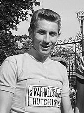 Black and white photograph of Jacques Anquetil.