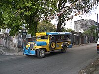 A colourfull jeepney in Quezon City on the cro...