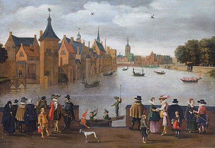 Ar Binnenhof e-tal ar Hofvijver, 1625