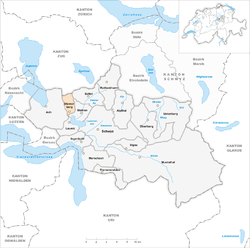 施泰纳贝格在施维茨区的位置