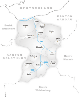 Kaart van Liestal