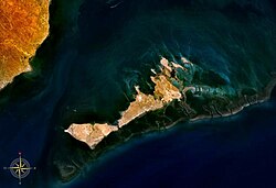 תמונת לווין של איי קרקנה