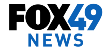 The Fox network logo in black next to a blue 49 in a DIN typeface. The word "NEWS" is below in blue.