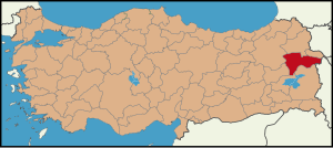 Localização da província de Ağrı na Turquia
