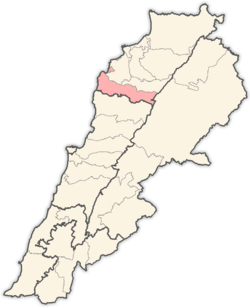 موقعیت شهرستان البترون در نقشه