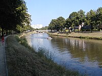řeka Leie v Gentu