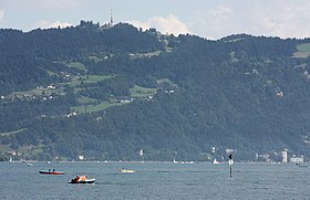 Vue du Pfänder depuis Lindau.