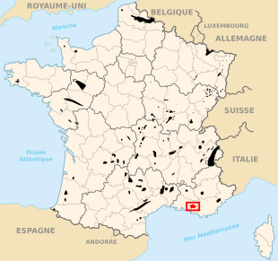 Carte des départements français.