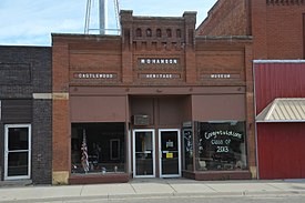 The M. O. Hanson Building in Castlewood, July 2013