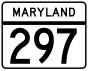 Maryland Route 297 marker