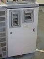 MR12・20・12W型端末のプリンター（発券機）。ロール紙対応、熱転写印刷式。現在の係員操作型端末は全て感熱印刷式のため、現存しない。