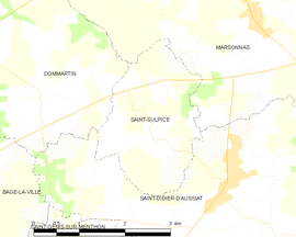 Mapa obce Saint-Sulpice