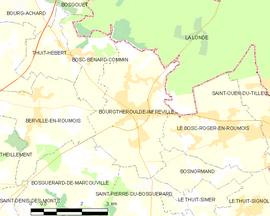 Mapa obce Bourgtheroulde-Infreville