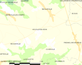 Mapa obce Houville-en-Vexin