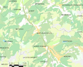 Mapa obce Saint-Jean-d’Aulps