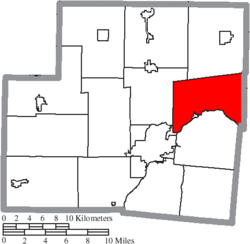 Location of Salem Township in Shelby County