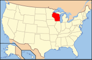 Wisconsin's location in the United States