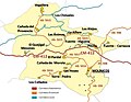 Mapa de carreteres del conceyu de Molinicos.