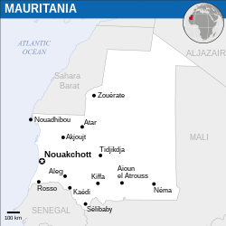 Lokasi Mauritania