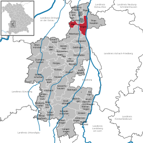 Poziția localității Meitingen