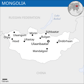 Mapa Mongólia