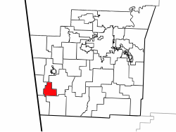 Location of Morrow Township in Washington County