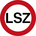 (RG-3) Limited Speed Zone (maximum speed limit of 100 km/h, reduces to 50 km/h during dangerous conditions such as bad weather) (Used until 2003) (Banned since 2009)