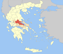 Localização da Ftiótida na Grécia