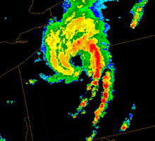 Cyclonic vortex over Pennsylvania with a trailing squall line Pehrcn07212003.gif