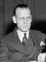 The inventor Philo T. Farnsworth sitting in a chair