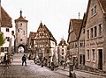 Altstadt of Rothenburg ob der Tauber, Germany, in 1900...
