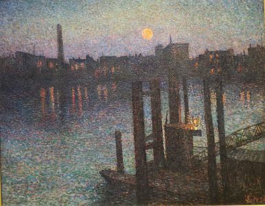 Maximilien Luce, Port de Londres, nuit, 1894