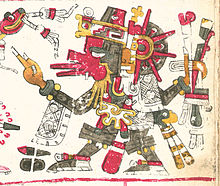 Quetzalcoatl, god of the winds and knowledge, in the Codex Borgia Quetzalcoatl 5.jpg