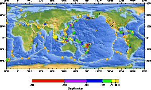 Recent earthquakes from w.United States Geolog...