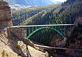 Red Cliff Bridge south of Vail, Colorado, USA (1940)