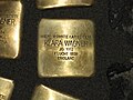 der Stolperstein für Klara Wagner