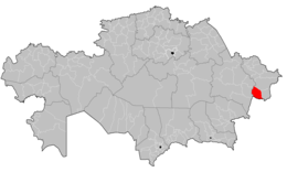 Distretto di Tarbaǧataj – Localizzazione