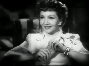 Cropped screenshot of Claudette Colbert from t...