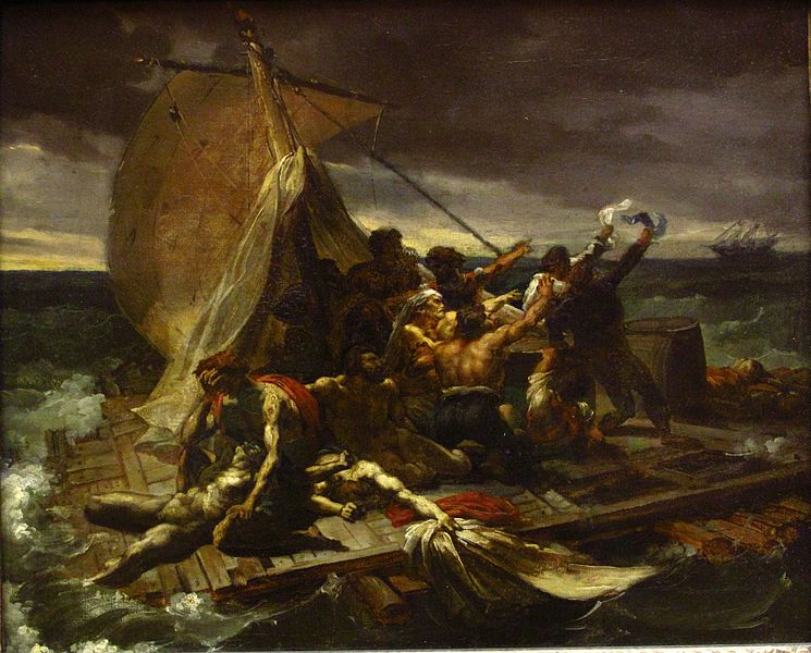 règle des tiers et points forts 745px-Théodore_Géricault_-_Le_Radeau_de_la_Méduse_esquisse_(salon_de_1819)