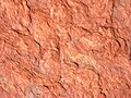 Close-up view of Uluru's surface, composed of arkose